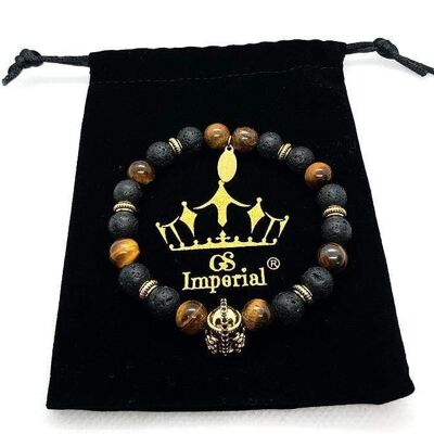 GS Impérial® | Bracelet femme | Bracelet Pierre Naturelle Femme| Bracelet Unique Femme | Bracelet Mix Femme| Perles de grenat et d'agate_173