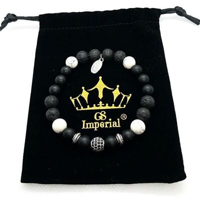 GS Imperial® | Perlenarmband Damen | Naturstein Damenarmband | Damenarmband | Armband Damen | Grünes Meeressediment Damenarmband_179
