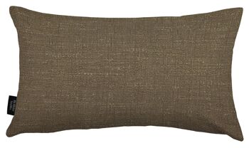 Housse de coussin unie Harmony Contrast Taupe et Moka Seulement 50*30 cm 3