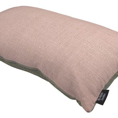 Harmony Contrast Blush Pink and Grey Plain Pillow Cover Only 60*40 cm
