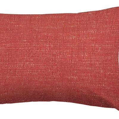 Harmony Contrast Red and Grey Plain Pillow Polyster filler 60*40 cm