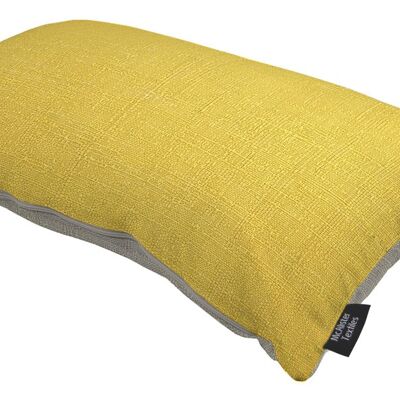 Harmony Contrast Ochre Yellow and Dove Grey Plain Pillow Cover Only 60*40 cm