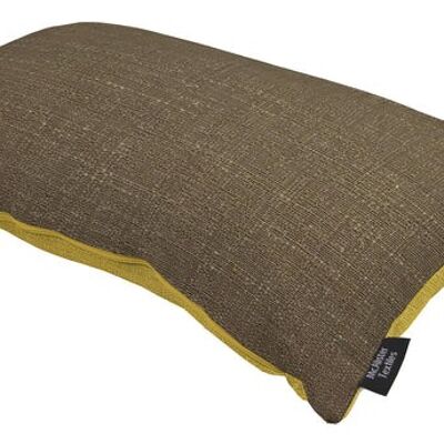 Harmony Contrast Mocha and Yellow Ochre Plain Pillow Cover Only 50*30 cm