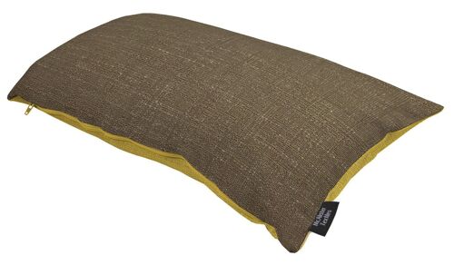 Harmony Contrast Mocha and Yellow Ochre Plain Pillow Polyster filler 60*40 cm