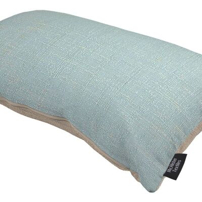 Harmony Contrast Duck Egg and Taupe Plain Pillow Cover Only 50*30 cm