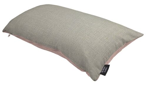 Harmony Contrast Dove Grey and Pink Plain Pillow Cover Only 50*30 cm