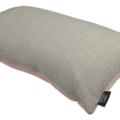 Harmony Contrast Dove Grey and Pink Plain Pillow Cover Only 60*40 cm