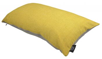 Coussins unis Harmony Contrast Jaune Ocre et Gris Tourterelle Housse Uniquement 60*40cm 4