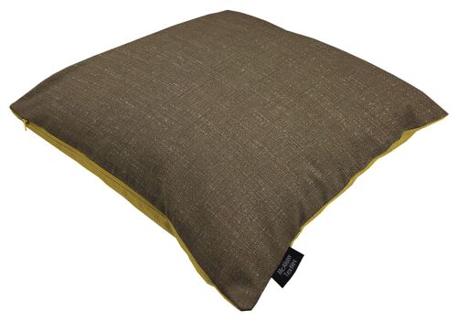 Harmony Contrast Mocha and Yellow Ochre Plain Cushions Polyester Filler 43*43cm