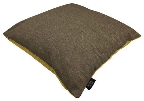 Harmony Contrast Mocha and Yellow Ochre Plain Cushions Polyester Filler 49*49cm