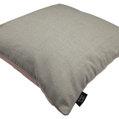 Harmony Contrast Dove Grey and Pink Plain Cushions Polyester Filler 49*49cm