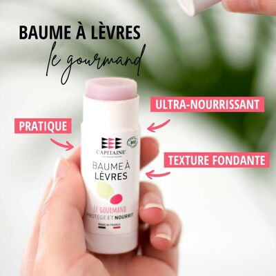Organic lip balm "Le Gourmand" - 15g