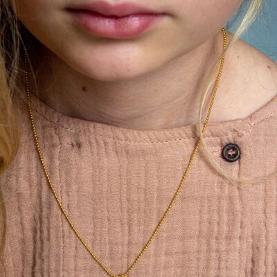 Collar con pompones de matrioska bañado en oro fino - fabricado en Francia