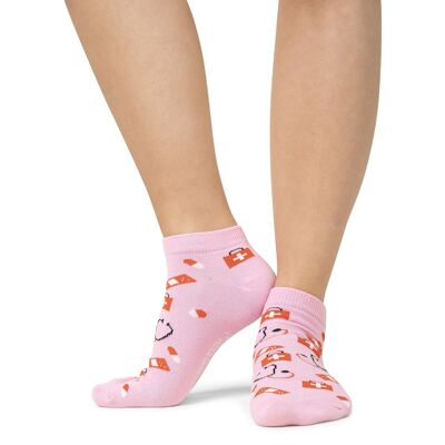 Roze Zorg Enkelsokken | Verpleegkunde Sokken