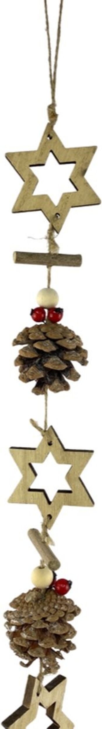 Guirlande de décoration de Noël - Guirlande Wood Star | 85cm 2