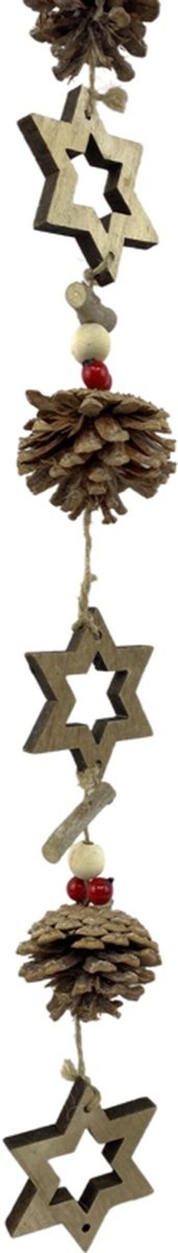 Guirlande de décoration de Noël - Guirlande Wood Star | 85cm 3
