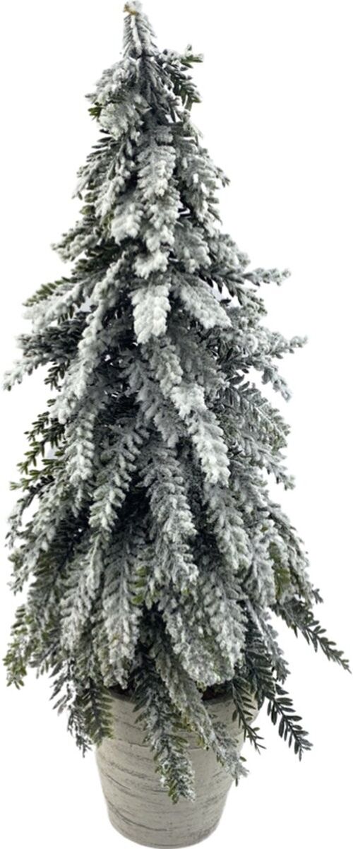 Extra grote kunst kerstboom in pot met sneeuw effect | 48 cm
