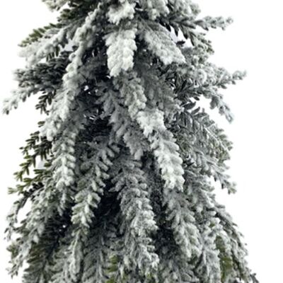 Albero di Natale artificiale extra grande in vaso con effetto neve | 48 cm