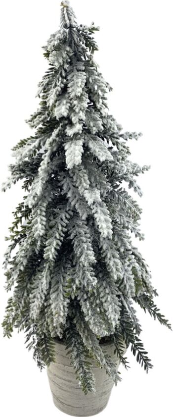 Arbre de Noël artificiel extra large en pot avec effet neige | 48cm 1