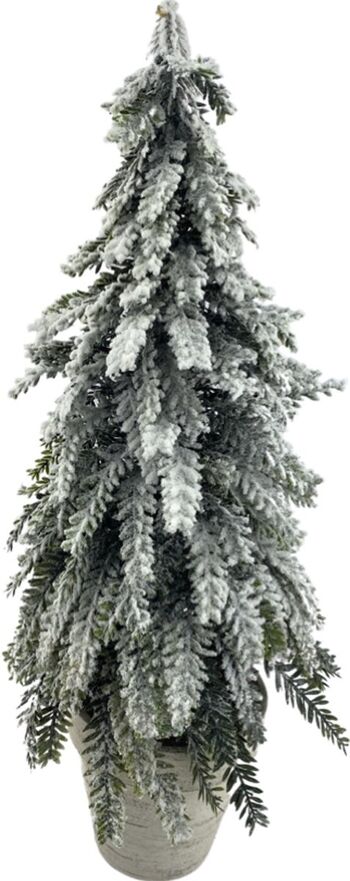 Arbre de Noël artificiel extra large en pot avec effet neige | 48cm 2