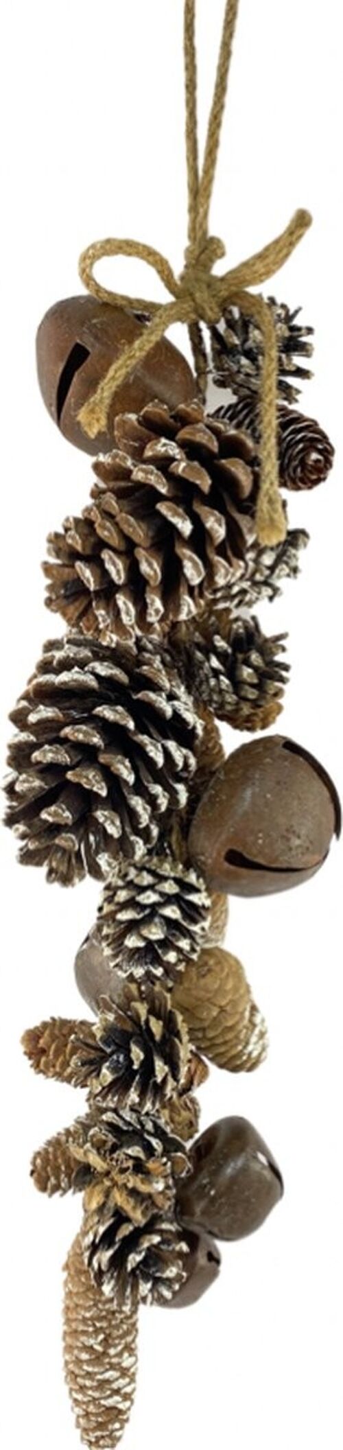 Landelijke kerst decoratie hanger- Garland Pinecone Bell