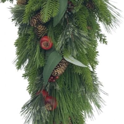 Ciondolo decorazione natalizia rurale - Mele pigna