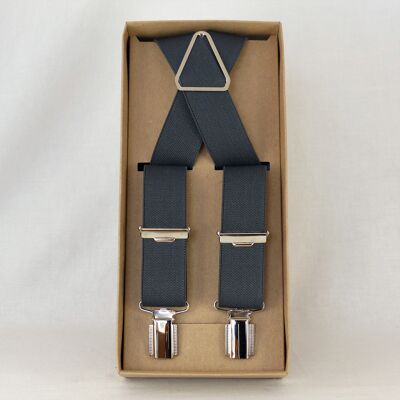 Charcoal gray elastic strap, 3cm.