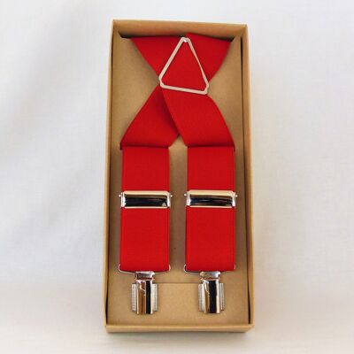 Cinturino elastico rosso, 3,5 cm.