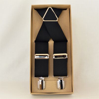 Cinturino elastico nero, 3,5 cm.