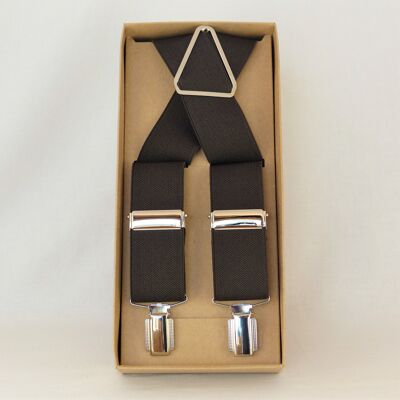 Cinturino elastico marrone, 3,5 cm.