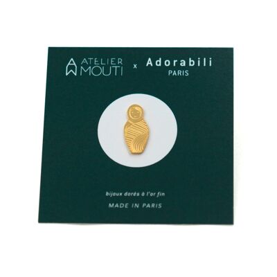 Pin's Matryoshka Green x Atelier Mouti