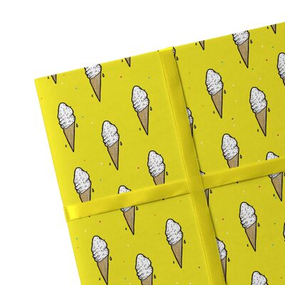2 hojas de papel para envolver helado