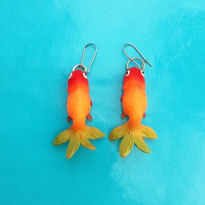 earring fish orangegreen