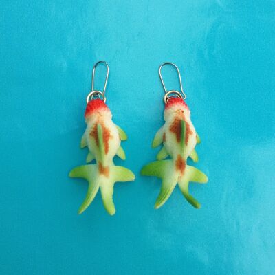 earring fish greenred