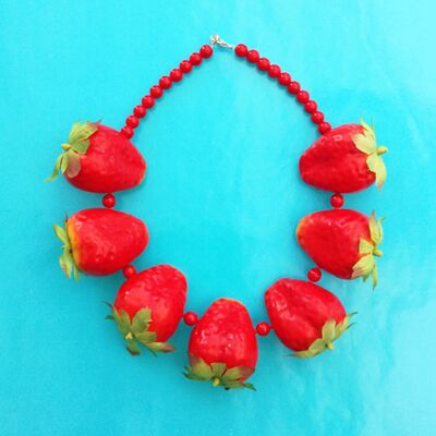 necklace strawberry