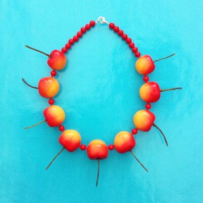 necklace cherry yellow