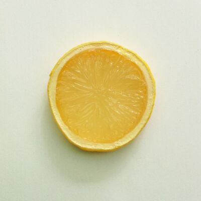 brooch fruit lemon yellow