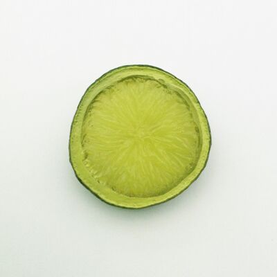 brooch fruit lemon green