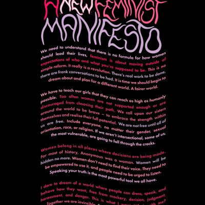 ✨a new feminist manifesto print✨ - A3 - Black