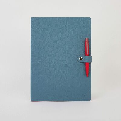 A4 Ninox Notebook and Blade Ball Pen Set - Teal and Red