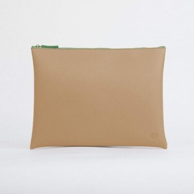 Tawny Large Pouch - Sandy Beige