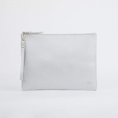 Peruvian Pouch with Handle - Silver