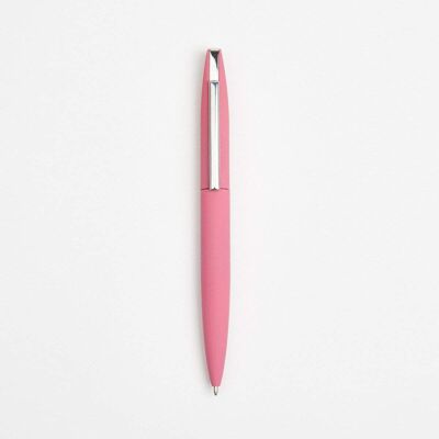 Contrasting Soft Touch Blade Ball Pen - Pink