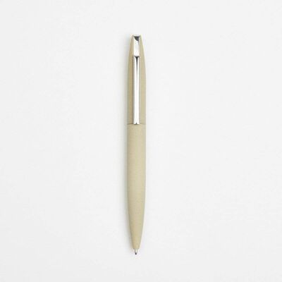 Contrasting Soft Touch Blade Ball Pen - Stone