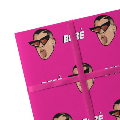 2 Vellen Bebe Pink Wrapping Paper