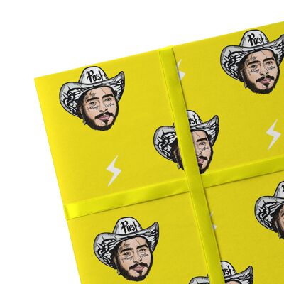 2 Sheets of Posty Wrapping Paper