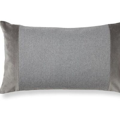 Cushion in a mix of velvet and exclusive cotton