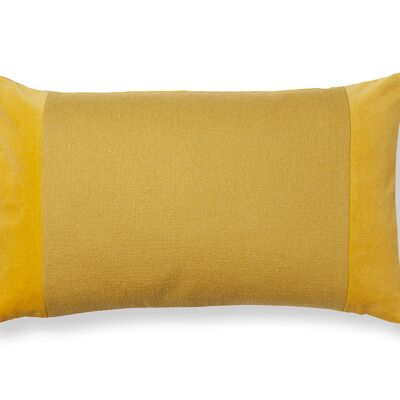 Cushion in a mix of velvet and exclusive cotton