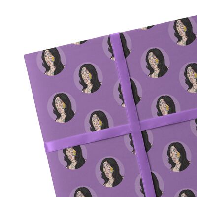 2 Sheets Olivia Wrapping Paper