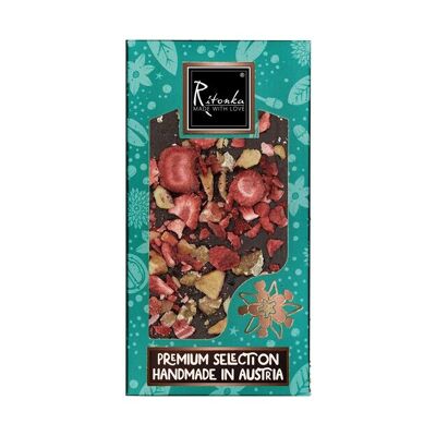 Chocolat noir premium prune, fraise, noix